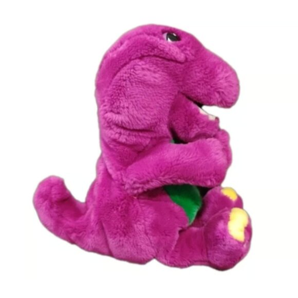 13" Barney Purple Dinosaur Puppet Stuffed Animal Plush Toy 1992 - Picture 2 of 12